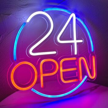 24 OPEN LED-Neonschild für Shop oder Bar