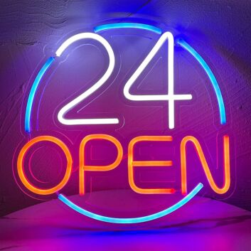 24 OPEN LED-Neonschild für Shop oder Bar