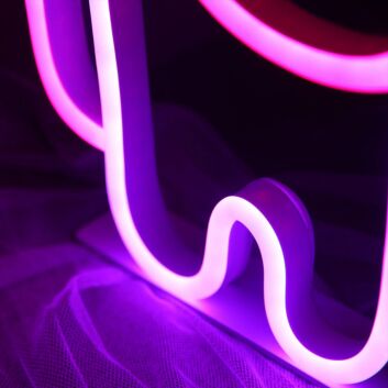 Abstraktes LED Neonschild in Figurenform als moderne Neon Wandbeleuchtung für Gaming Zimmer Jugendzimmer und kreative Räume