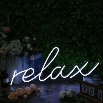 relax LED Neonschild für Wohnzimmer und Schlafzimmer