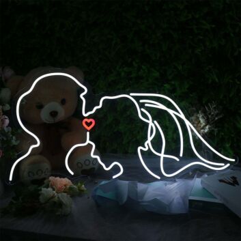 Romantic Couple Kiss LED Neon Sign Minimalist Love Silhouette for Bedroom Living Room Wall Decor