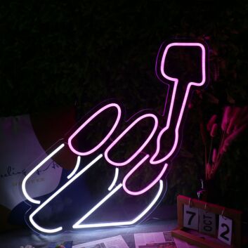 Pink Shovel LED Neon Sign Cute Gardening Tool Wall Decor for Bedroom Plant Lover Room