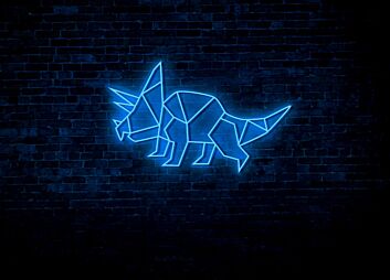 Geometrischer Triceratops Neon LED Neonschild