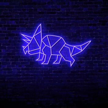 Geometrischer Triceratops Neon LED Neonschild