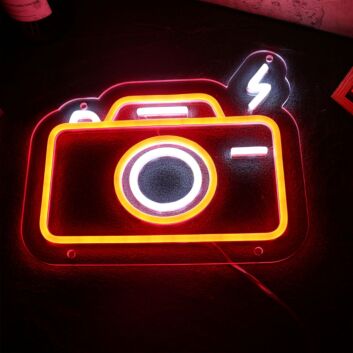 Camera LED Neon Sign Photography Neon Wall Decor for Studio Bedroom and Creative Space