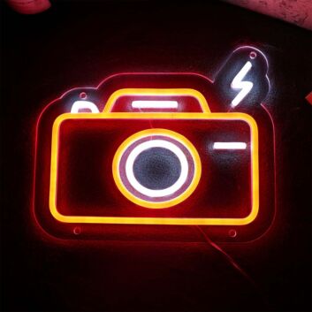 Camera LED Neon Sign Photography Neon Wall Decor for Studio Bedroom and Creative Space