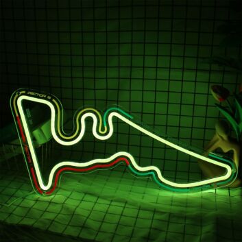 Abstract LED Neon Line Wall Art Futuristic Racing Track Style Neon Light for Game Room Studio Office and Modern Home Decor