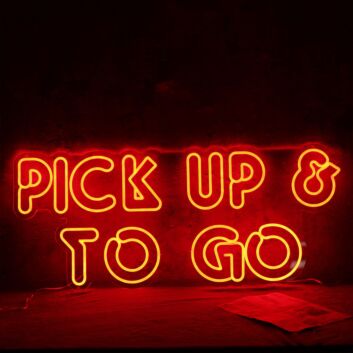 PICK UP & TO GO LED-Neonschild für Restaurant Cafe