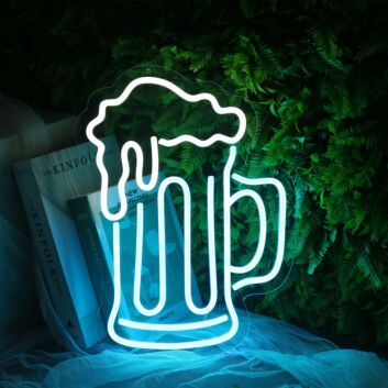 Bierkrug mit Schaum LED-Neonschild für Bar Party
