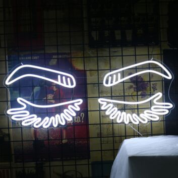 Dekoratives LED Neonschild Engelsflügel in Weiß elegantes Neon Wandlicht für Schlafzimmer Wohnzimmer oder Foto Hintergrund