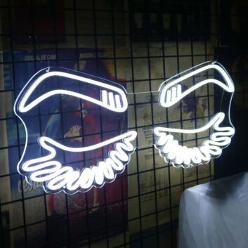 Dekoratives LED Neonschild Engelsflügel in Weiß elegantes Neon Wandlicht für Schlafzimmer Wohnzimmer oder Foto Hintergrund