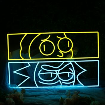 Modernes LED Neonschild abstraktes Gesicht Design künstlerisches Neon Wandlicht für Wohnzimmer Studio oder kreative Räume