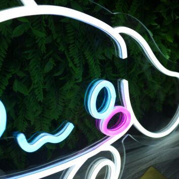 Niedliches LED Neonschild Hund Motiv modernes Neon Wandlicht im Cartoon Stil für Kinderzimmer Wohnzimmer oder kreative Wohnräume