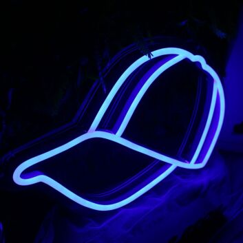 LED Neonschild Hut modernes Neon Wandlicht für Wohnzimmer Bar oder Büro