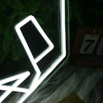 Minimalistisches LED Neonschild Panda Gesicht modernes Neon Wandlicht für Wohnzimmer Schlafzimmer oder stilvolle Wohnräume