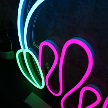 Modernes LED Neonschild Kopfhörer Motiv abstraktes Neon Wandlicht für Musikzimmer Studio Schlafzimmer oder Gaming Raum
