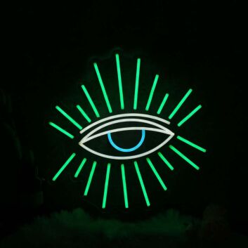 Abstraktes Auge LED Neonschild als moderne Wanddekoration für Wohnzimmer Schlafzimmer und kreative Räume