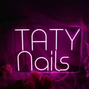 TATY Nails LED-Neonschild für Nagelstudio oder Schaufenster