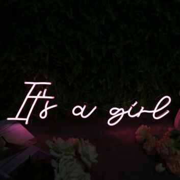 It's a girl LED-Neonschild Babyshower