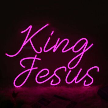 King Jesus LED-Neonschild für Kirche oder Wohnzimmer