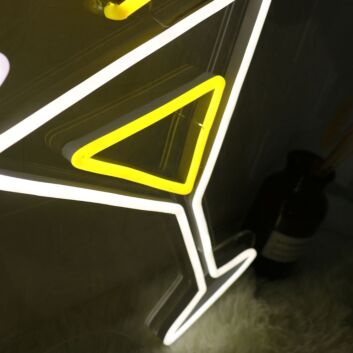 zwei Cocktailgläser LED-Neonschild für Bar Party