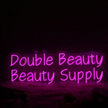 Double Beauty Beauty Supply LED-Neonschild für Kosmetikstudio Friseursalon