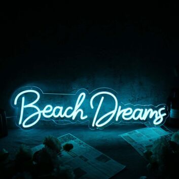 Beach Dreams LED-Neonschild für Wohnzimmer oder Schlafzimmer