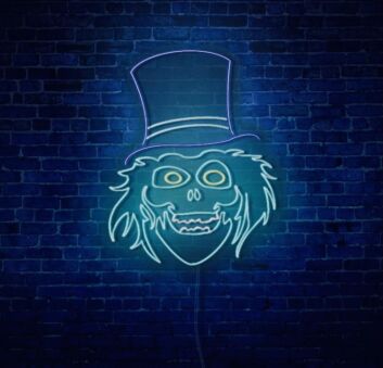 Neon Monster Kopf mit Zylinder LED Neonschild