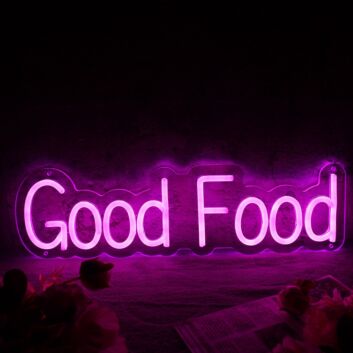 Good Food LED-Neonschild für Restaurant und Küche