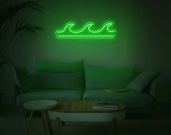 Meereswellen LED-Neonschild für Wohnzimmer Schlafzimmer