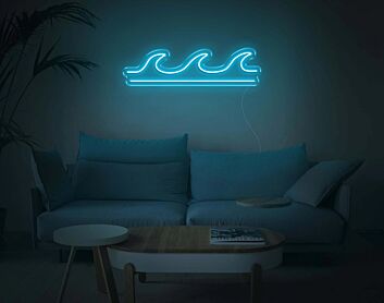 Meereswellen LED-Neonschild für Wohnzimmer Schlafzimmer