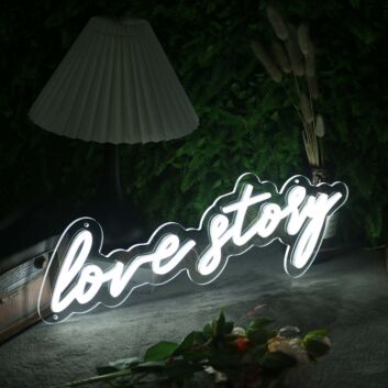 love story LED-Neonschild für Hochzeit und Wohnzimmer