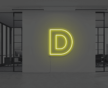 D LED-Neonschild als moderne Wanddekoration
