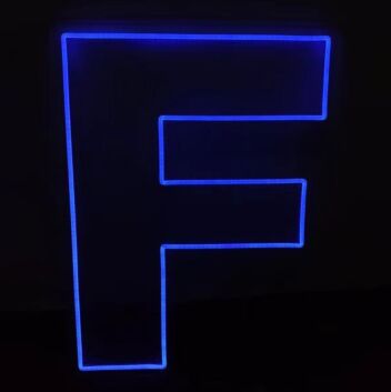 Buchstabe F LED Neonschild für Büro und Arbeitsplatz