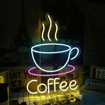 Coffee LED-Neonschild für Café und Küche
