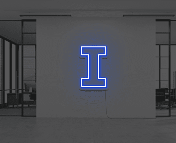 Buchstabe I LED Neonschild für Büro und Wohnzimmer