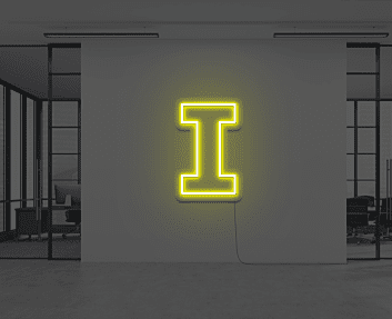 Buchstabe I LED Neonschild für Büro und Wohnzimmer