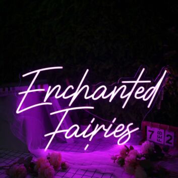 Enchanted Fairies LED-Neonschild für Kinderzimmer oder Party
