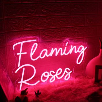 Flaming Roses LED-Neonschild Bar Club