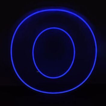 Buchstabe O LED-Neonschild Büro Wohnzimmer