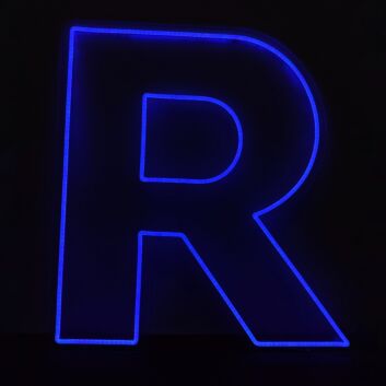 Buchstabe R LED Neonschild für Büro und Arbeitsplatz