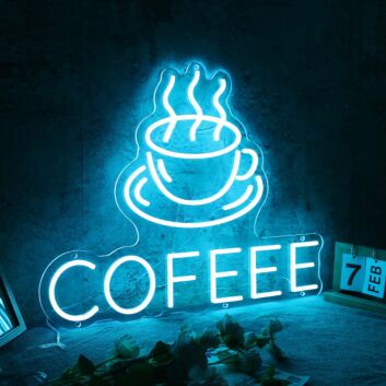 Kaffeetasse LED Neonschild für Café und Küche