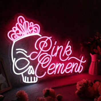 Pink Cement LED-Neonschild für Bar oder Club