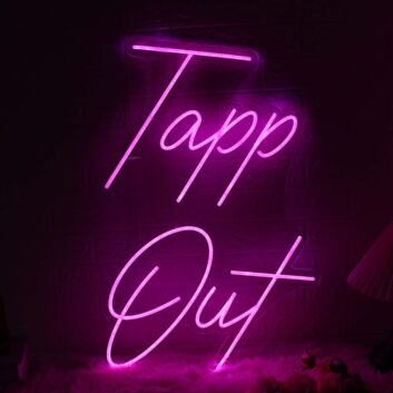 Tapp Out LED-Neonschild für Bar Club