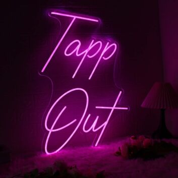 Tapp Out LED-Neonschild für Bar Club