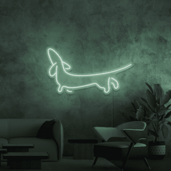 Dackel Silhouette LED-Neonschild Wohnzimmer