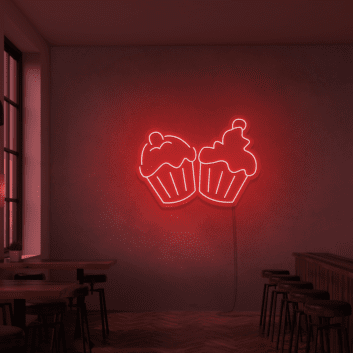Cupcakes LED-Neonschild für Café und Bäckerei