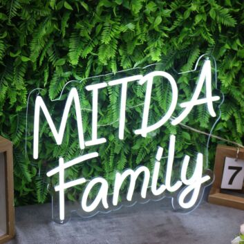 MITDA Family LED-Neonschild für Wohnzimmer und Familienfeier