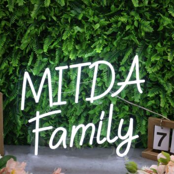 MITDA Family LED-Neonschild für Wohnzimmer und Familienfeier