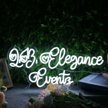 QB Elegance Eventz LED-Neonschild für Event Hochzeit